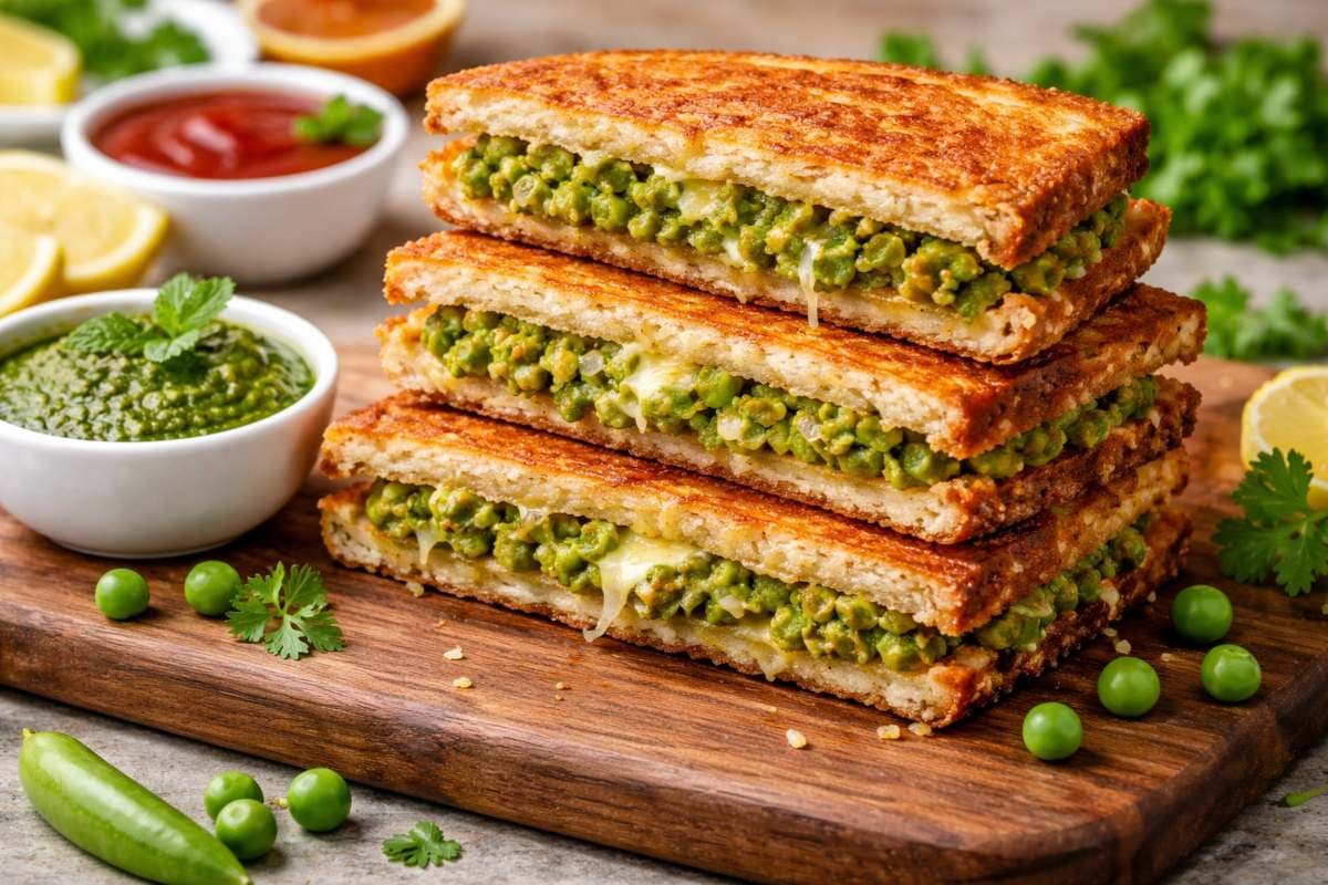 Matar Sandwich Recipe: 10 मिनट में बनाएं कैफे-स्टाइल क्रिस्पी मटर सैंडविच, पूरे परिवार के लिए परफेक्ट इंस्टेंट स्नैक
