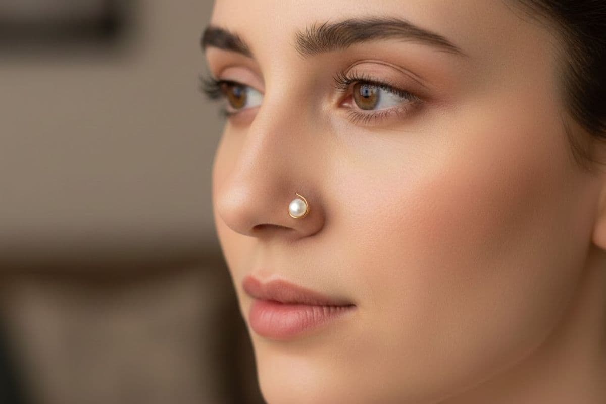 pearl nose pin