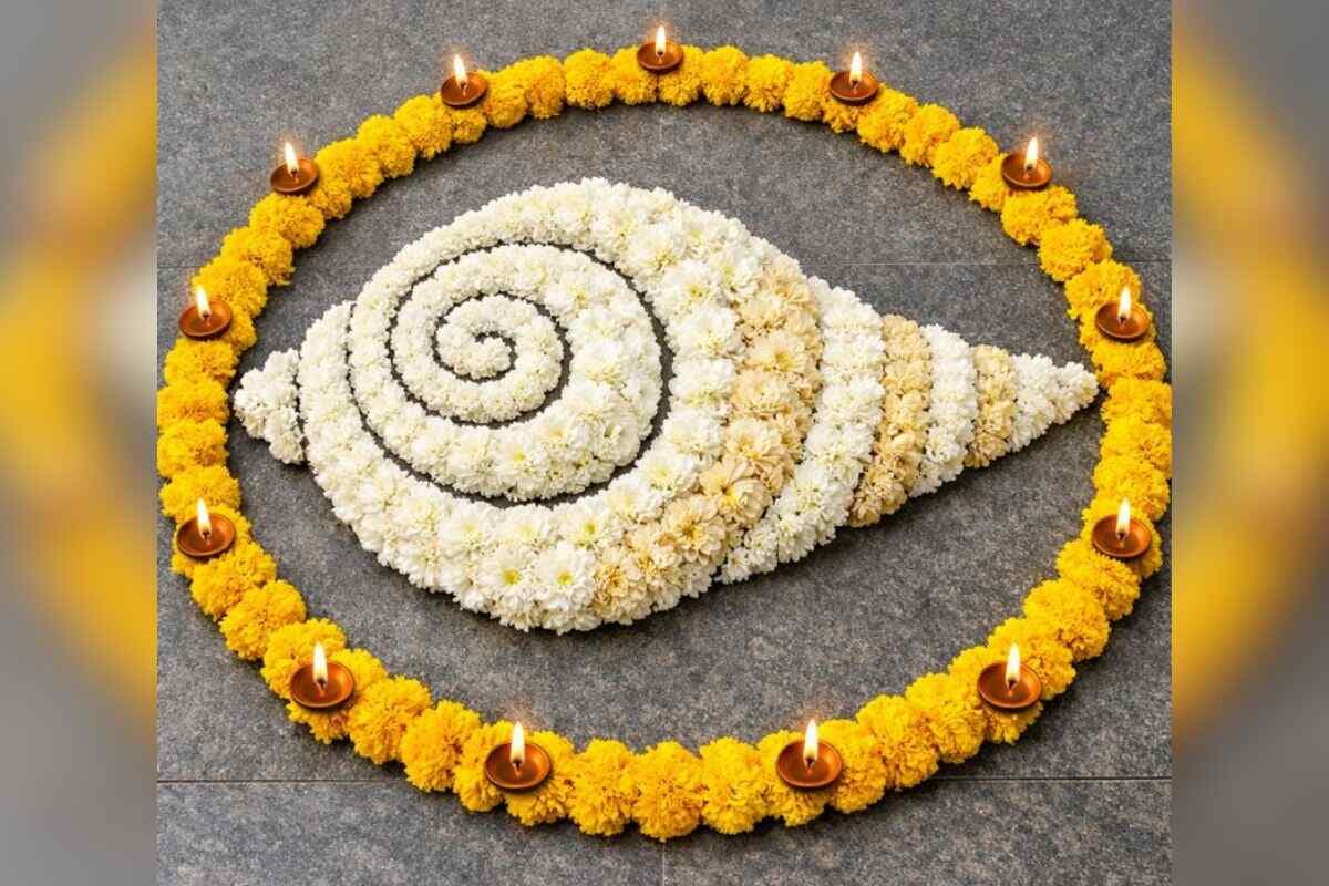 sankh rangoli