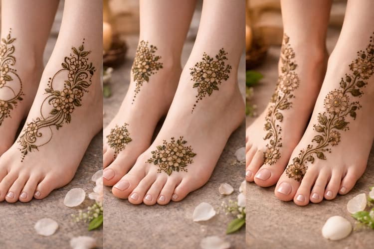 Simple Feet Mehndi Design: सगाई के दिन हाथ ही नहीं पैरों के साइड पर बनी मेहंदी, जो दे स्टाइलिश और ग्रेसफुल फिनिश