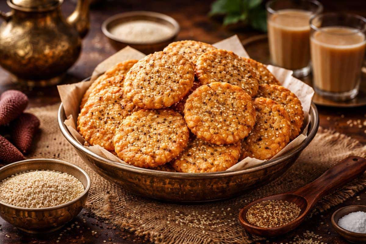 Til Mathri Recipe: मिनटों में घर पर बनाएं दादी-नानी के हाथों जैसी क्रिस्पी तिल मठरी, बचपन की याद दिलाएगी ये ट्रेडिशनल रेसिपी Til Mathri Recipe: मिनटों में घर पर बनाएं दादी-नानी के हाथों जैसी क्रिस्पी तिल मठरी, बचपन की याद दिलाएगी ये ट्रेडिशनल रेसिपी