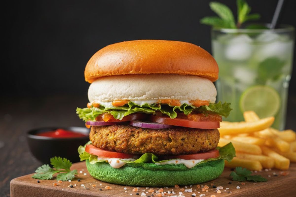 tricolor burger
