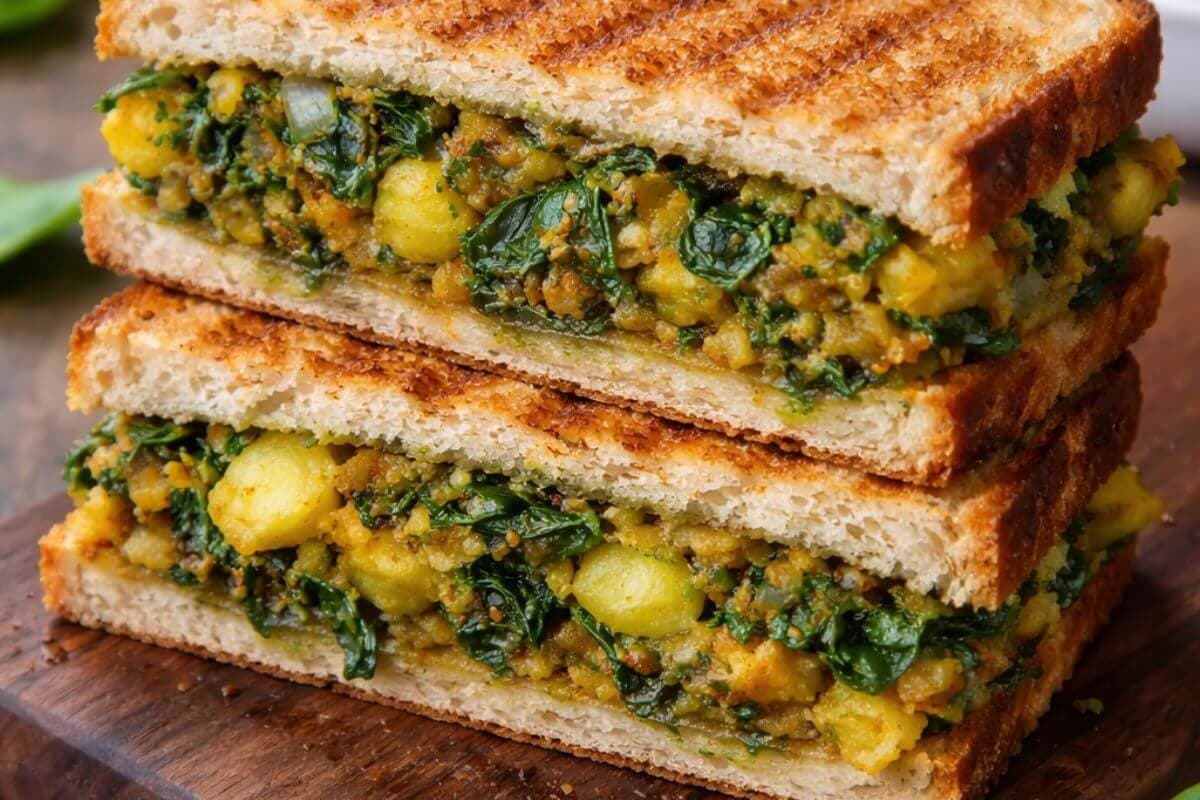 सुबह के नाश्ते को बनाएं खास, ट्राई करें आलू पालक सैंडविच