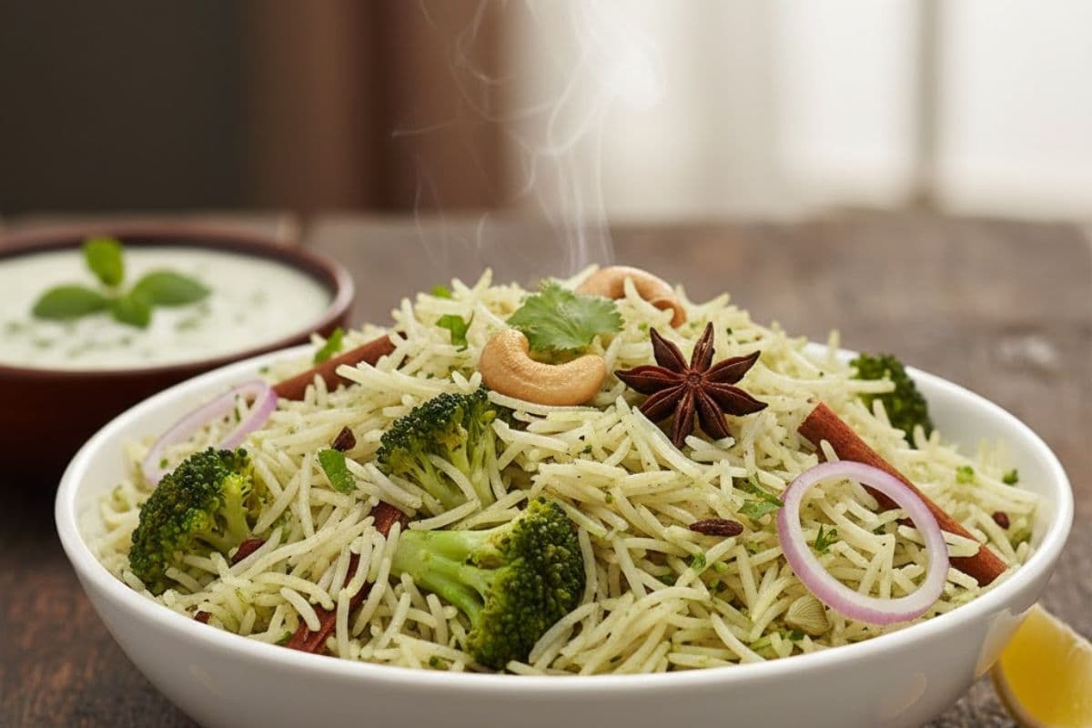 Broccoli Pulao Recipe: सादे चावल से हो गए हैं बोर, तो ट्राई करें हेल्दी ब्रोकली पुलाव