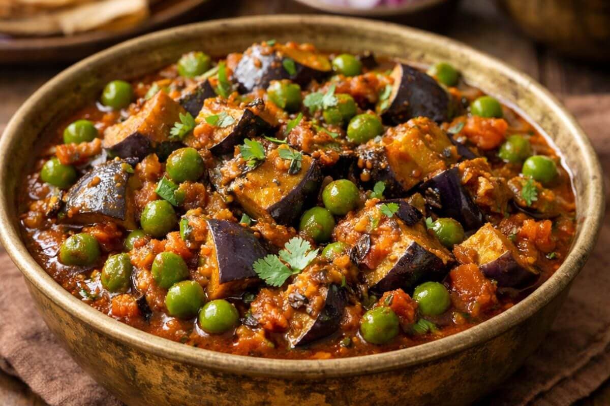 घर पर ट्राई करें सर्दियों की स्पेशल बैंगन मटर की चटपटी सब्जी
