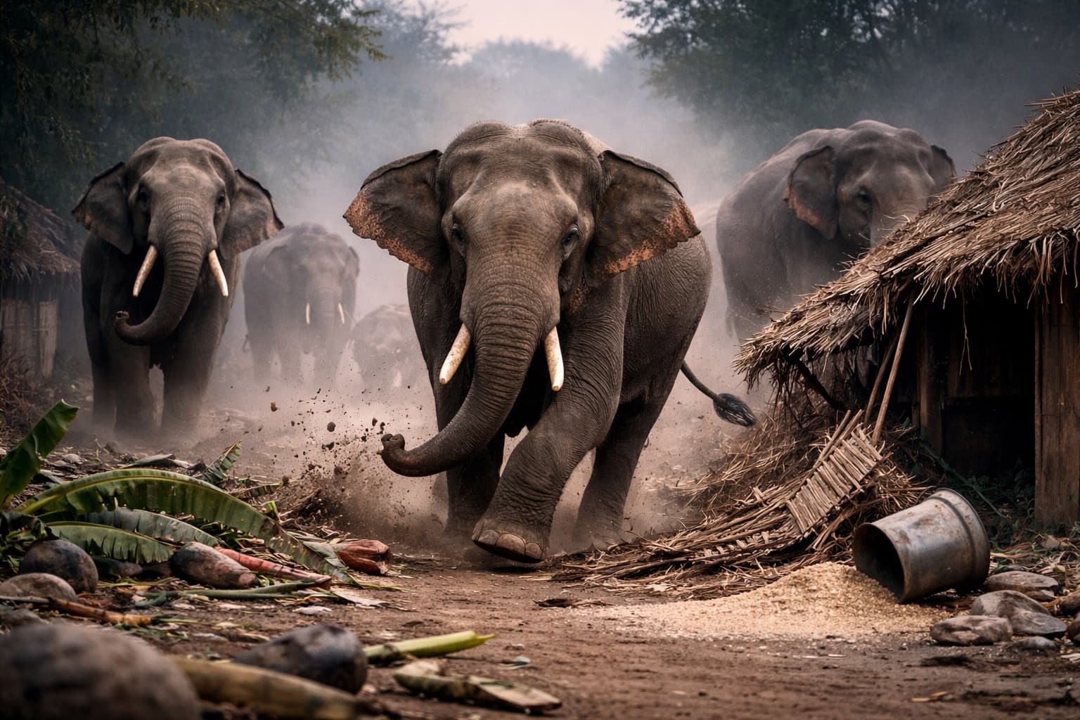 बोकारो के बड़कीपुन्नू में हाथियों का आतंक, तीन बुजुर्गों की मौत