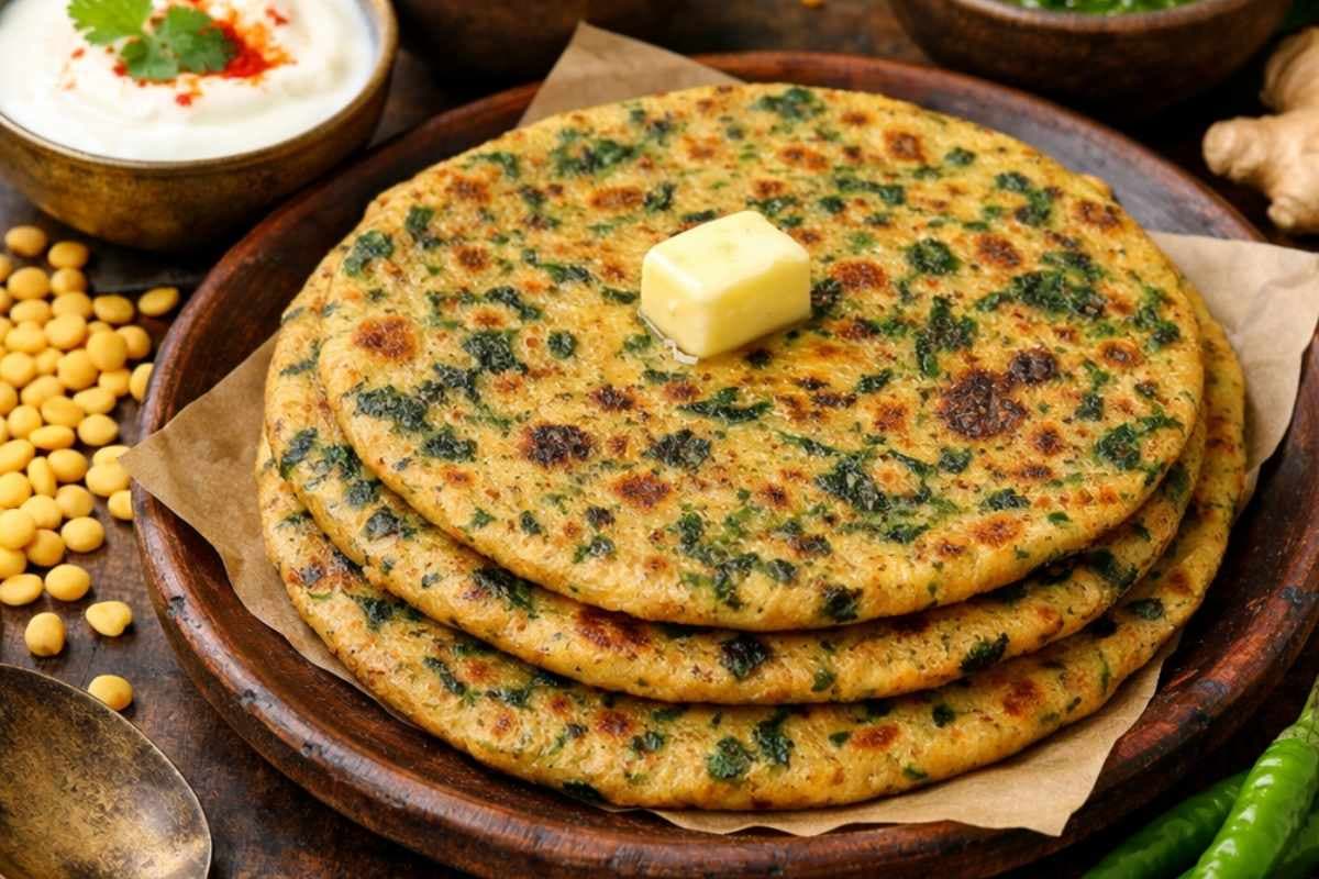 सर्दियों में बनाएं गरमा-गरम चना दाल पालक पराठा, खाकर आएगा मजा 