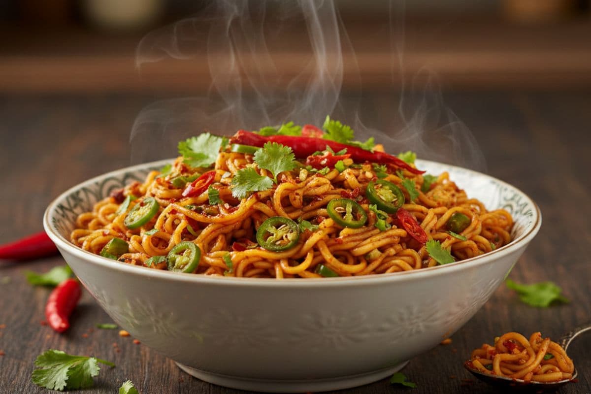 Chilli Coriander Maggi Recipe