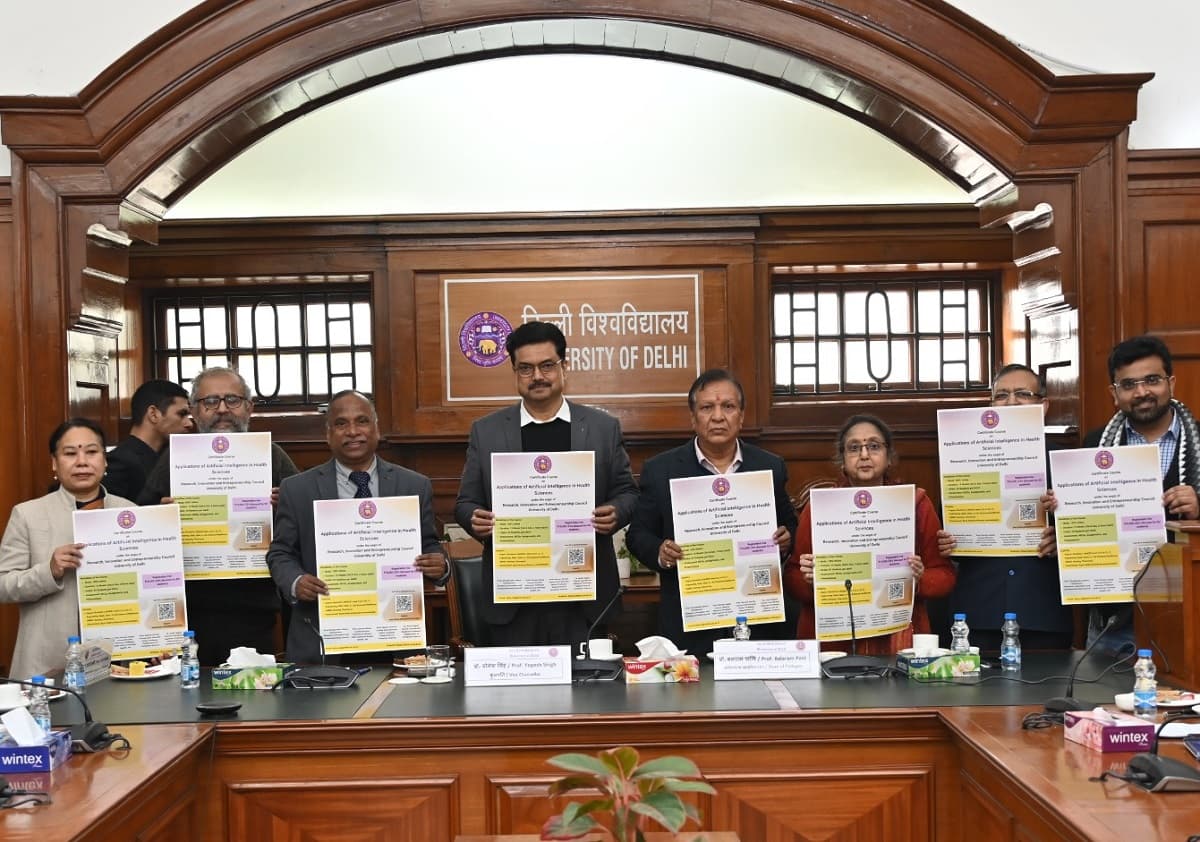 DU: डीयू में एप्लीकेशन ऑफ आर्टिफिशियल इंटेलिजेंस इन हेल्थ साइंसेज कोर्स हुआ शुरू