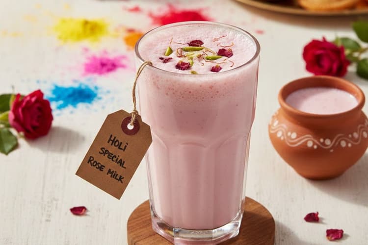होली पर ट्राई करें सुपर टेस्टी रोज मिल्क, स्वाद चखते ही हो जाएंगे खुश