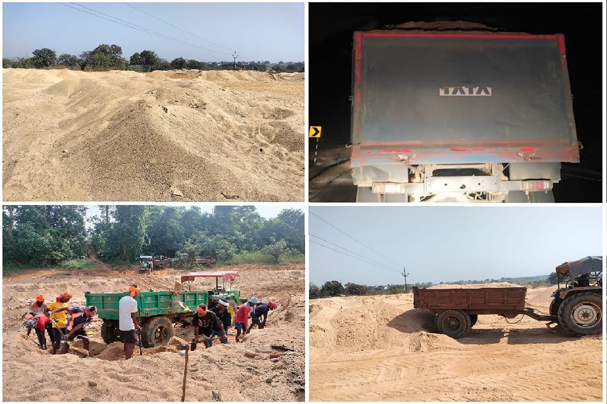 पतरातू में बालू के अवैध उठाव से दामोदर छलनी, प्रशासन बना है मूकदर्शक