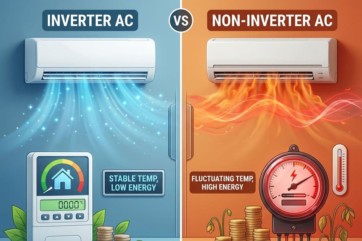 इन्वर्टर या नॉन-इन्वर्टर एसी? जानें क्या है दोनों में फर्क और कौन बचाएगा ज्यादा बिजली 