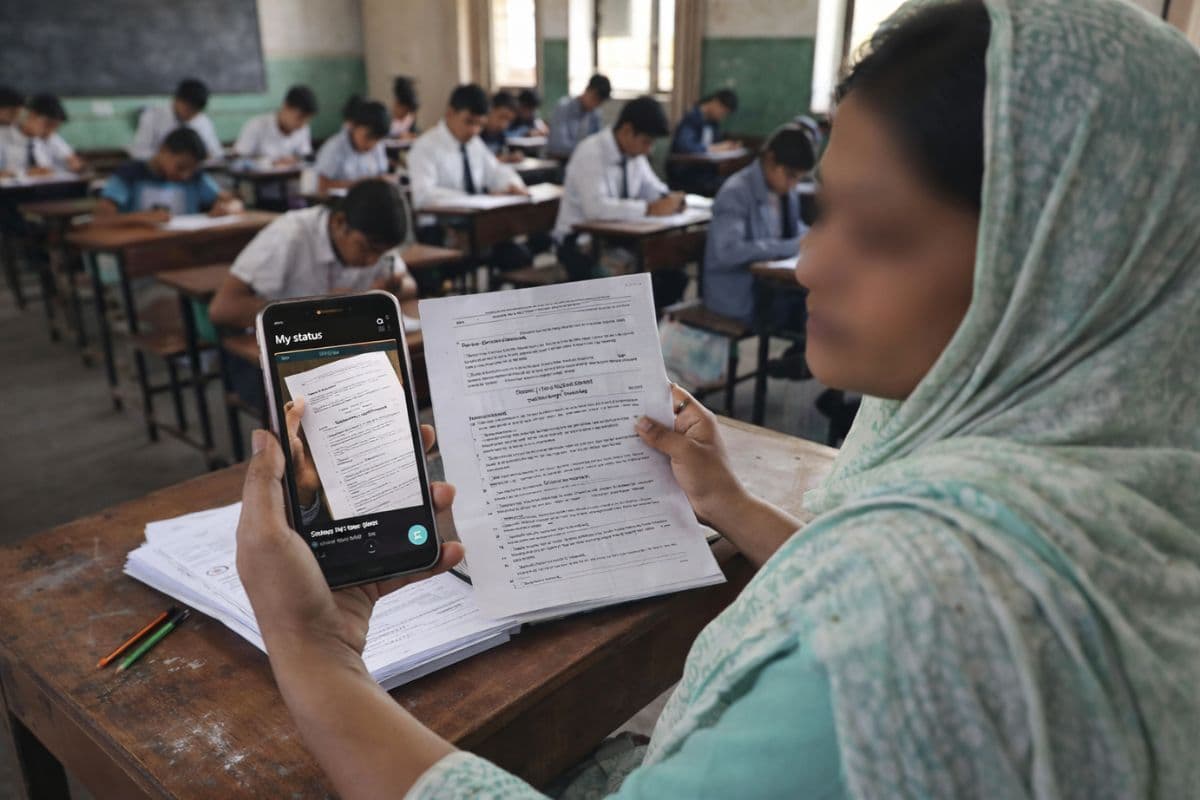 10वीं बोर्ड परीक्षा में शिक्षिका ही करा रहीं चीटिंग, पेपर वॉट्सऐप स्टेटस पर डाला