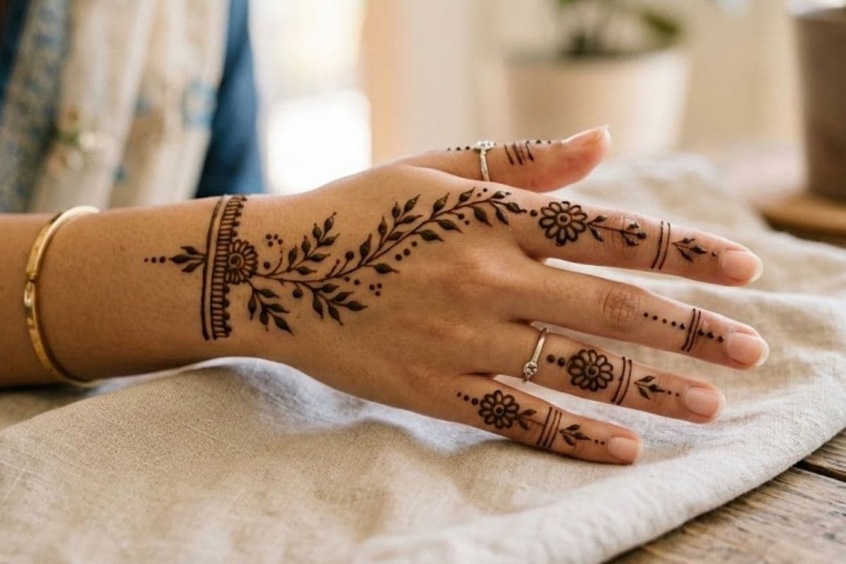 Minimalist Mehndi Design (AI IMAGE)