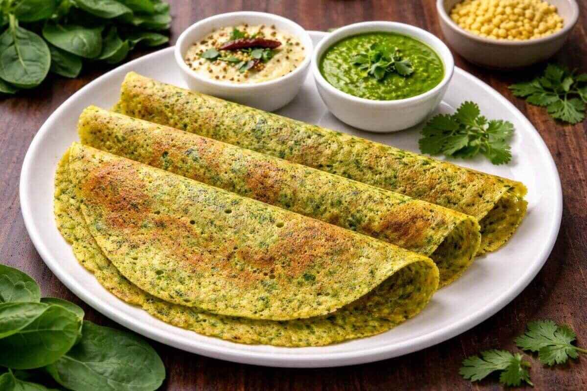 नाश्ते में बनाएं सिंपल डोसे से हटकर मूंग पालक डोसा, खाने वाले करेंगे खूब तारीफ 