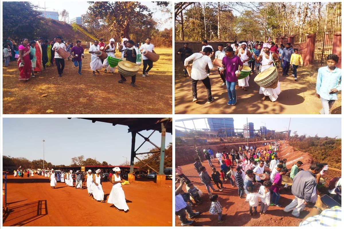 नोवामुंडी के कोड़ता-देशाउलि पूर्वजों की पूजा, टाटा स्टील के प्रतिबंधित क्षेत्र में विस्थापितों का प्रवेश