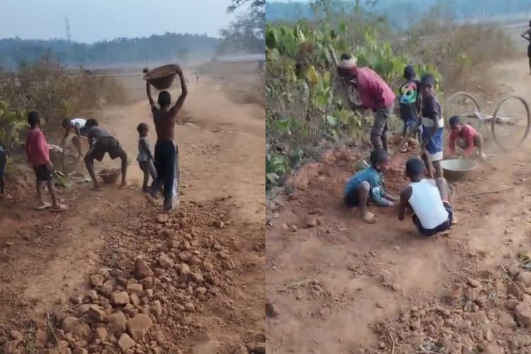 Chaibasa: नोवामुंडी से जनप्रतिनिधि गायब, जनता मजबूर; ग्रामीणों ने बच्चों के साथ संभाली सड़क निर्माण की कमान