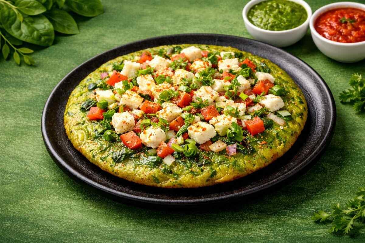 जब मन हो कुछ हटकर खाने का, तो बनाएं पालक पनीर उत्तपम 