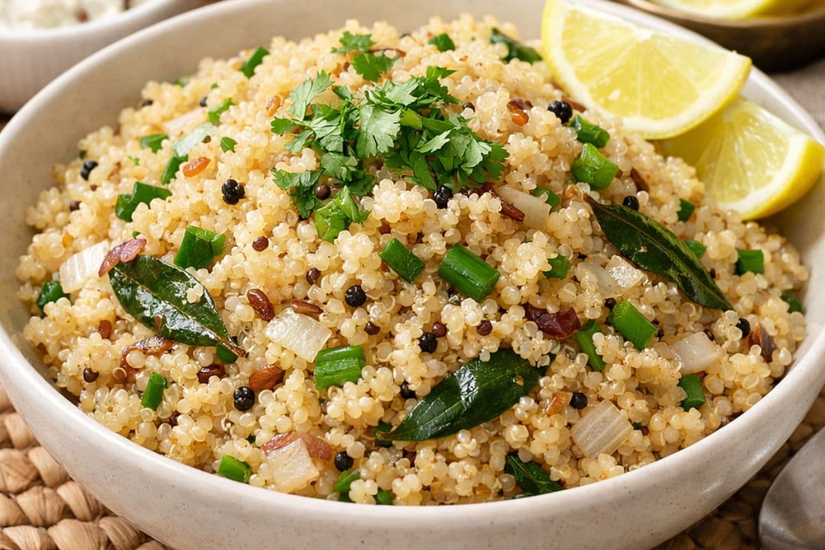 हेल्दी ब्रेकफास्ट के लिए बनाएं आसान प्लेन क्विनोआ उपमा