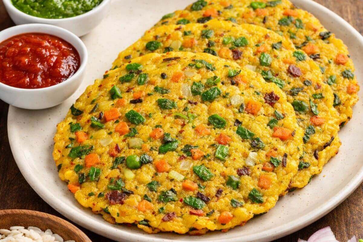 बिना ज्यादा मेहनत के ऐसे बनाएं लाजवाब पोहा वेजिटेबल चीला