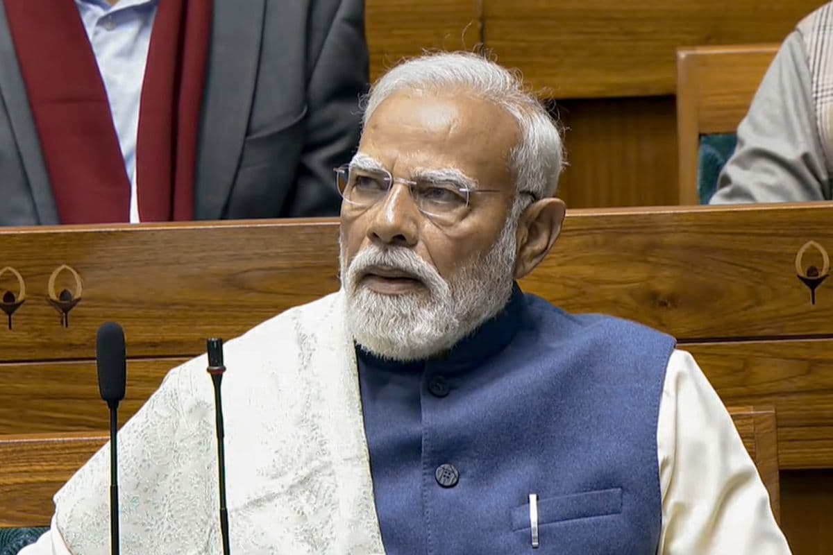 Prime Minister Narendra Modi in Lok Sabha