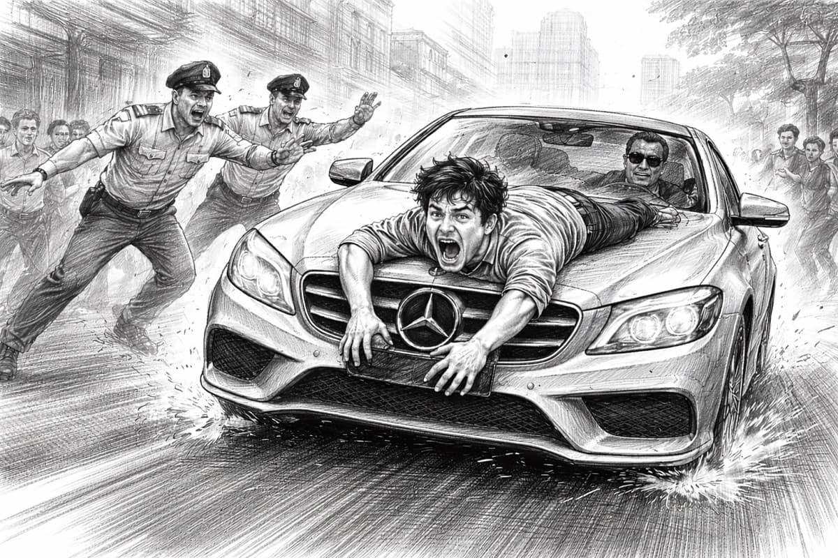 रांची में कार सवार का तांडव, युवक को टक्कर मार बोनट पर घसीटा