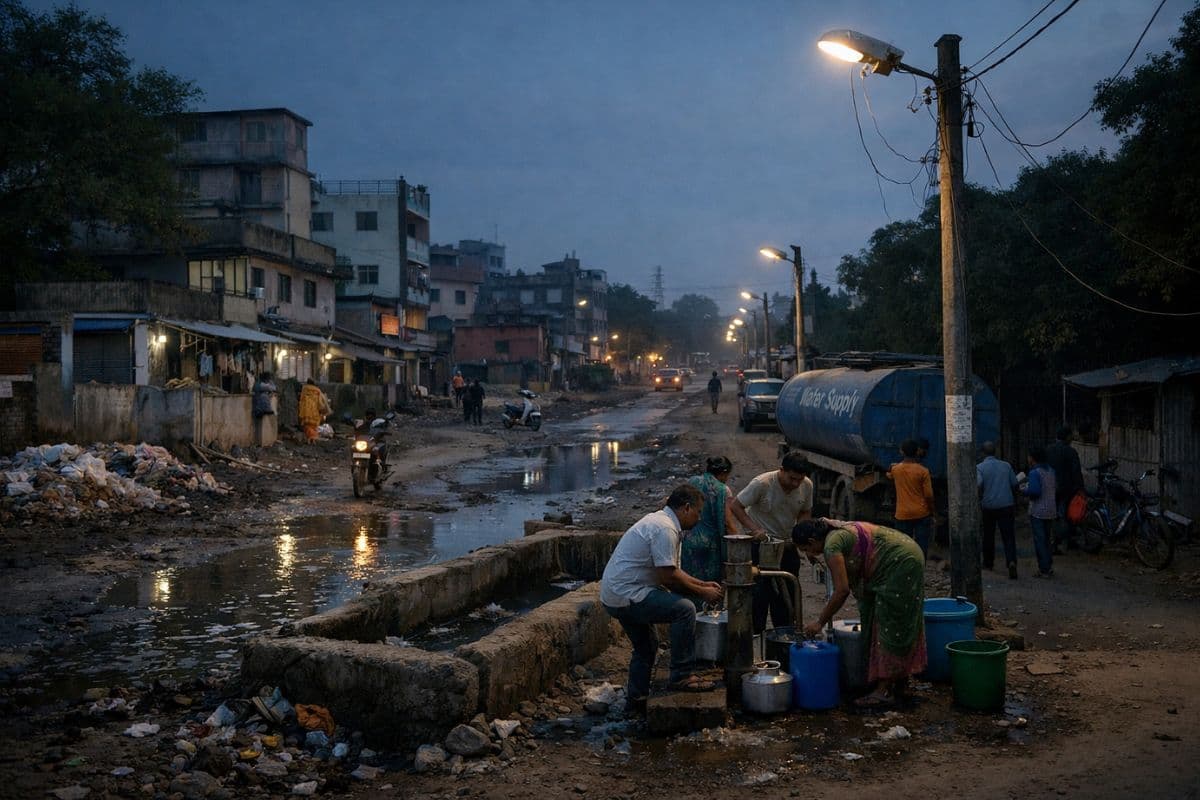 रांची का वार्ड-5: कागजों पर 'स्मार्ट', जमीन पर 'बदहाल', न सड़क, न नाली, मोबाइल की लाइट में चल रही हैं दुकानें