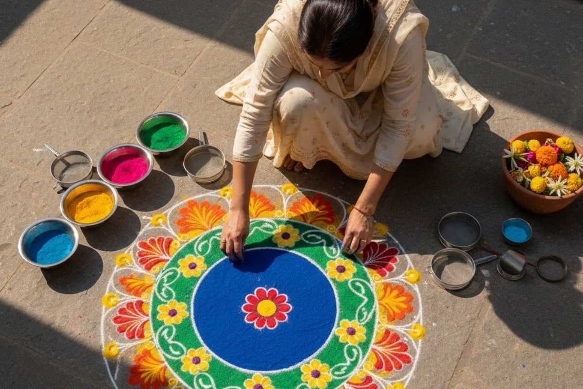 हर मौके पर शोभा बढ़ाएंगी ये शानदार रंगोली डिजाइन, आप भी करें ट्राई 