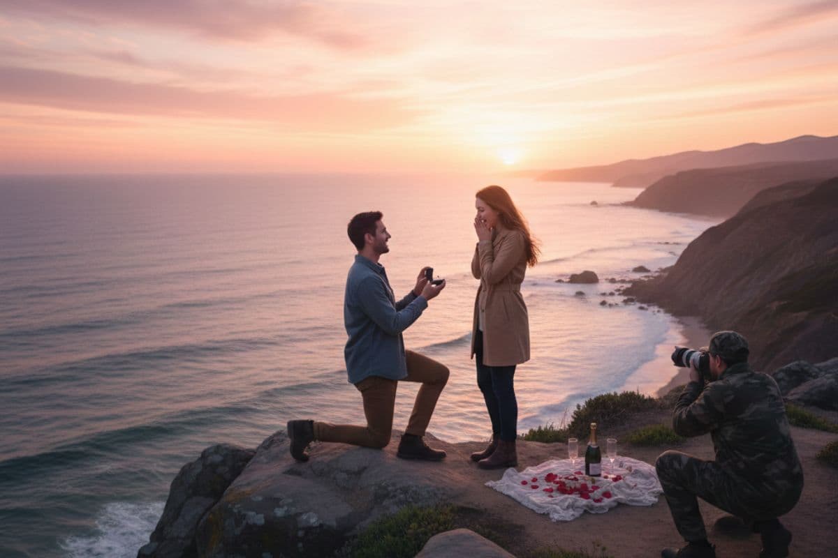 Romantic Beach Proposal