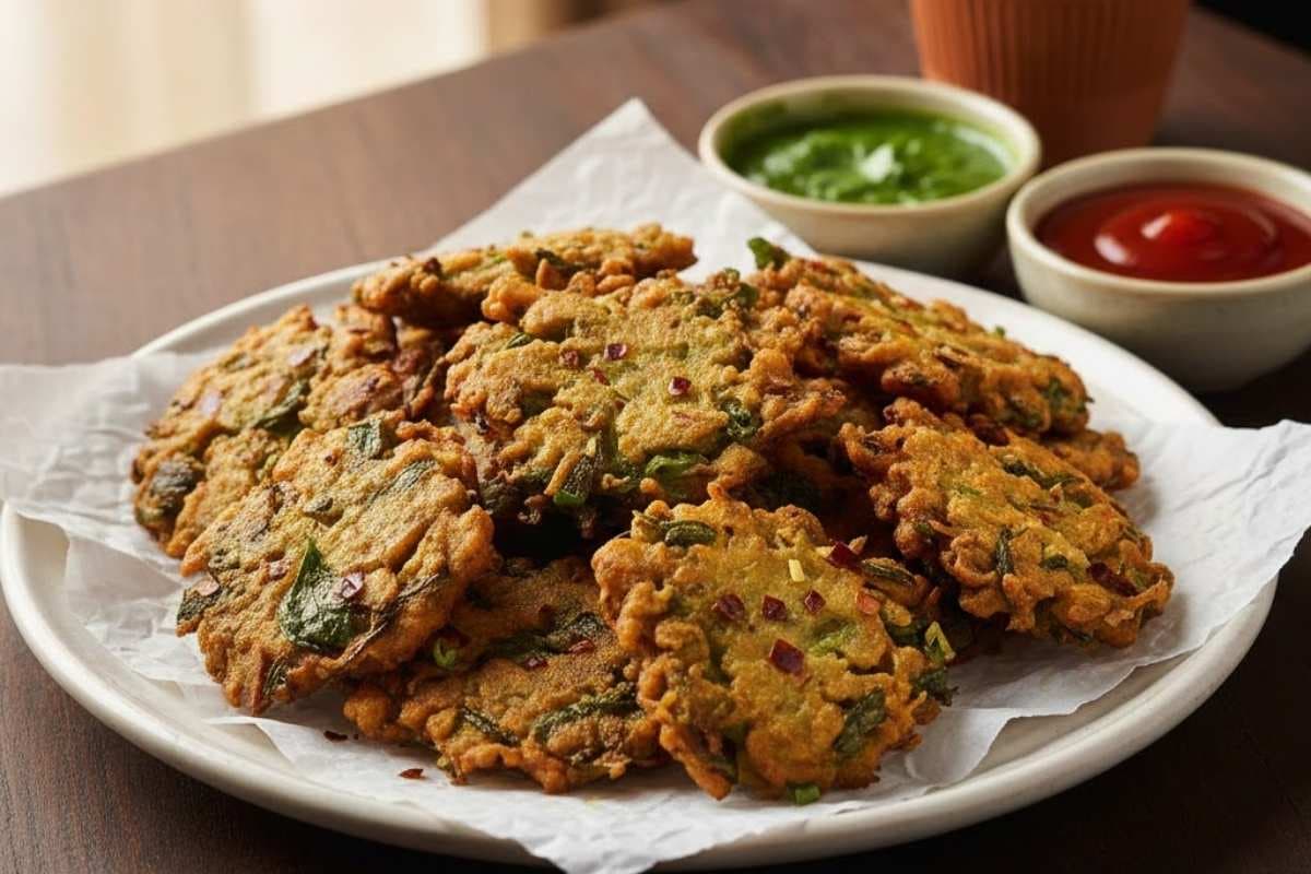 शाम में बनाएं क्रिस्पी और टेस्टी हरे प्याज-पालक के पकौड़े 