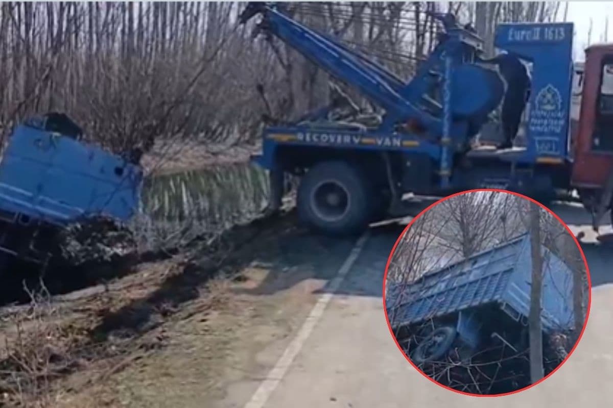 श्रीनगर: नदी में गाड़ी गिरने से CRPF के 7 जवान घायल, सामने आया वीडियो