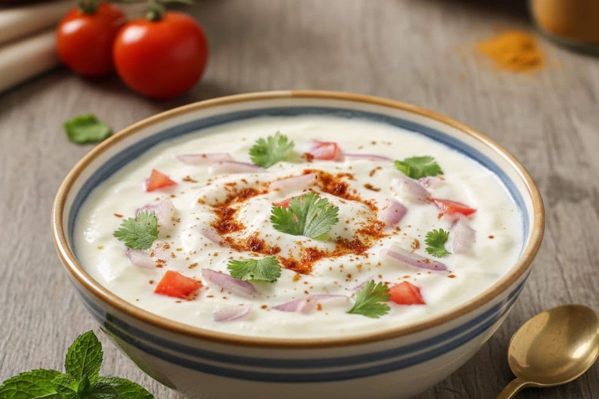 Tomato Onion Raita: राइस से लेकर पुलाव के साथ सर्व करें टमाटर प्याज का रायता, जानें आसान रेसिपी