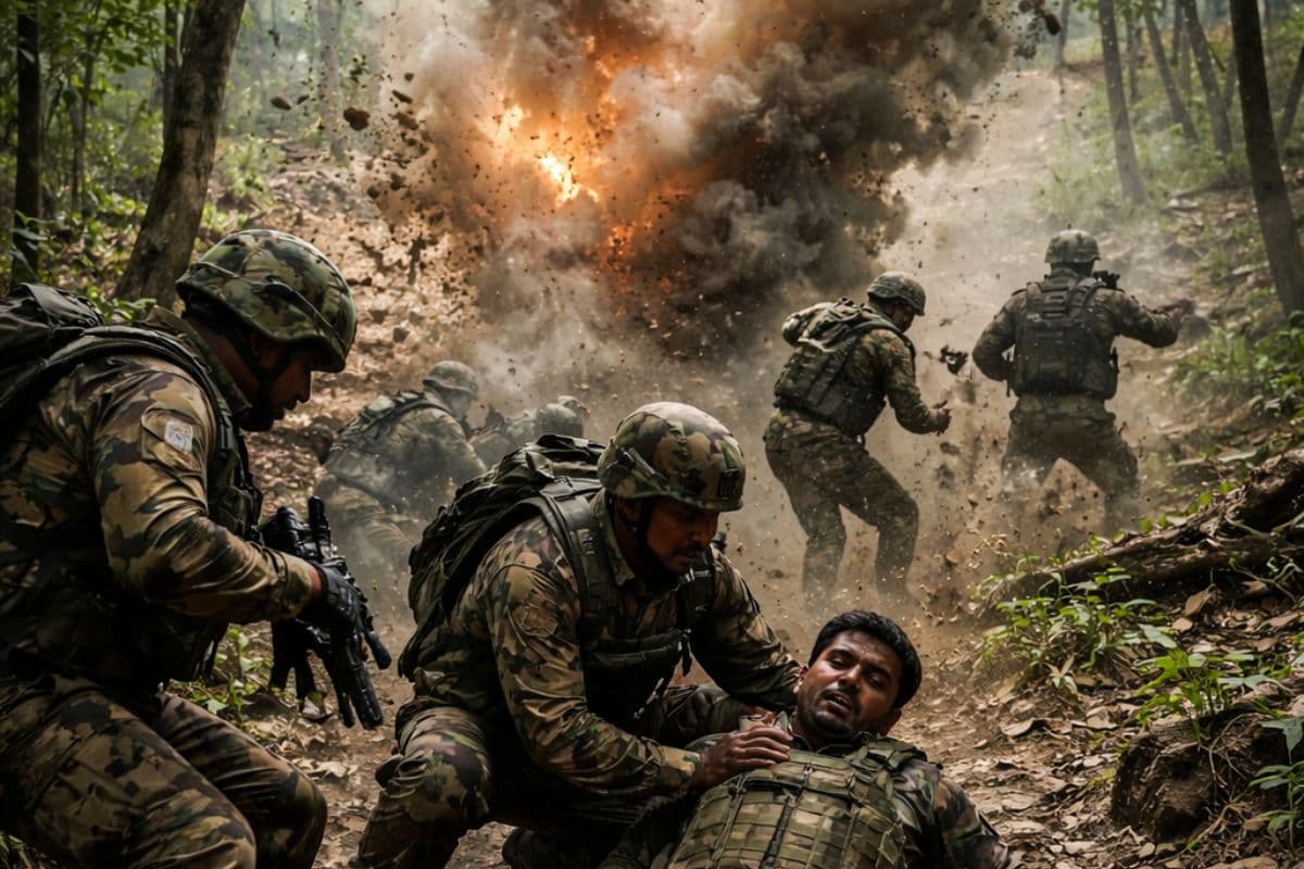 पश्चिमी सिंहभूम में IED विस्फोट: 2 CRPF जवान घायल, इनामी नक्सलियों की मौत के बाद माओवादियों की कायराना हरकत