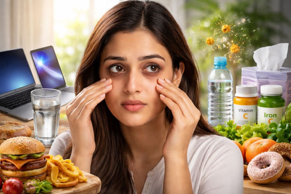 Dark Circles: सिर्फ नींद की कमी से नहीं, इन 5 कारणों से भी आंखों के नीचे दिखते हैं काले घेरे, जानें बचाव के आसान तरीके Dark Circles: सिर्फ नींद की कमी से नहीं, इन 5 कारणों से भी आंखों के नीचे दिखते हैं काले घेरे, जानें बचाव के आसान तरीके