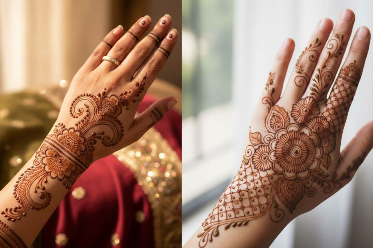 easy mehndi design image