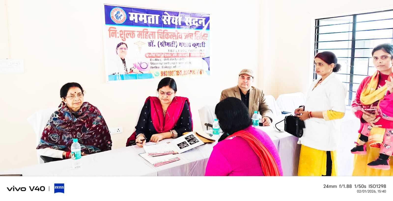 केआईसी में 83 महिलाओं के स्वास्थ्य की जांच