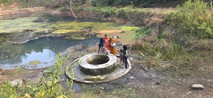 Giridih News :डांड़ी का पानी पीने को मजबूर हैं झरना गांव के लोग