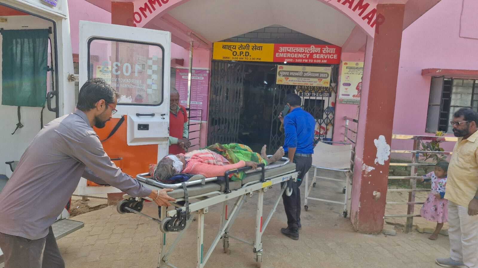 कुत्ते की चपेट में आया बाइक सवार, घायल