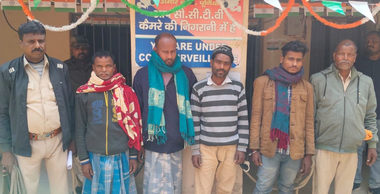 बागढर में शराब पीकर हंगामा कर रहे चार युवक गिरफ्तार