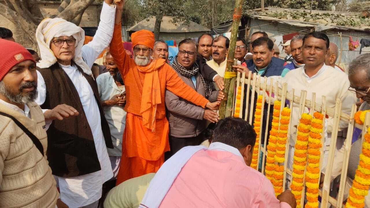 सालमारी में सत्संग को लेकर भूमि पूजन