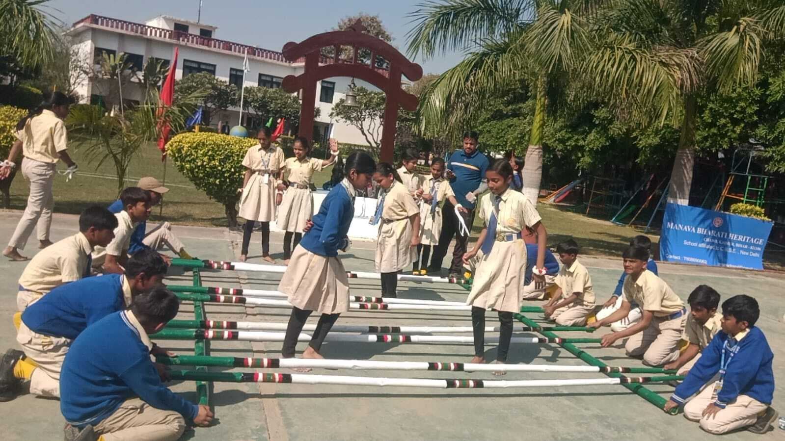 मानव भारती हेरिटेज विद्यालय में आज मनेगा स्थापना दिवस