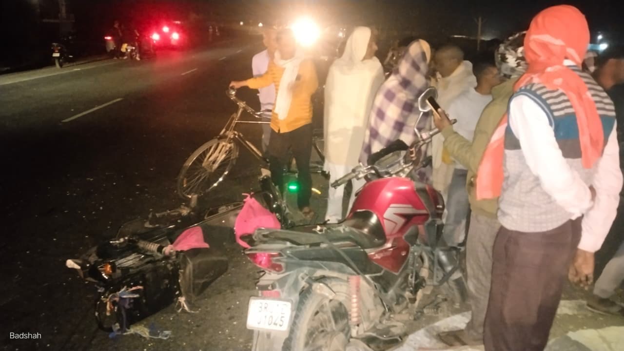 कार के धक्के से बाइक सवार युवक की मौत