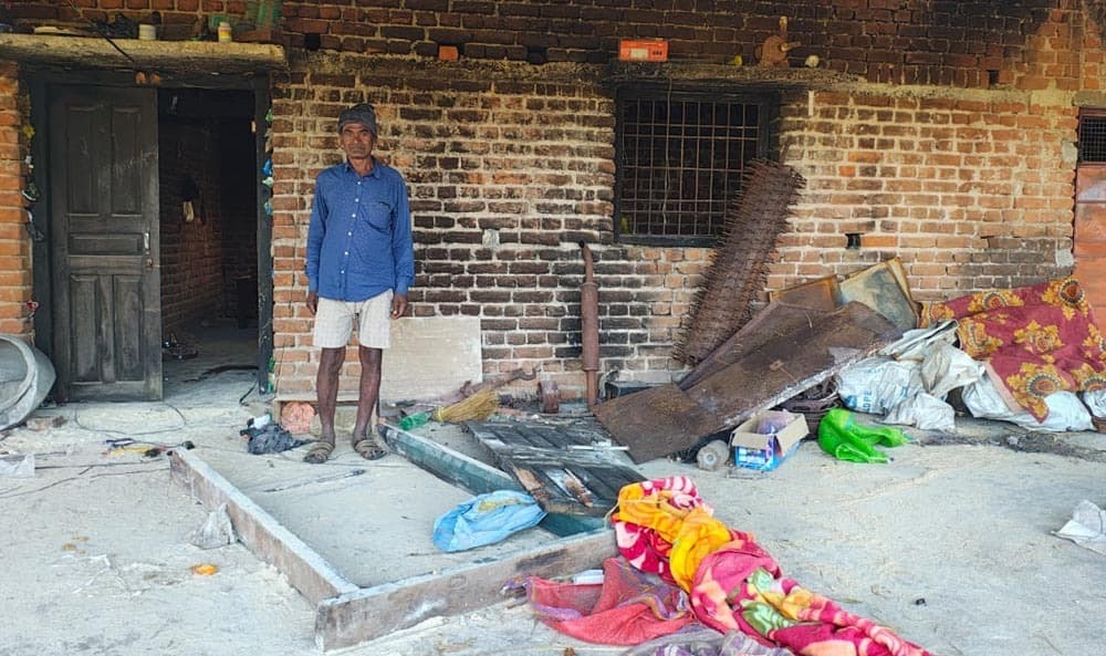 हाथी का आतंक जारी, फसलों को रौंदा