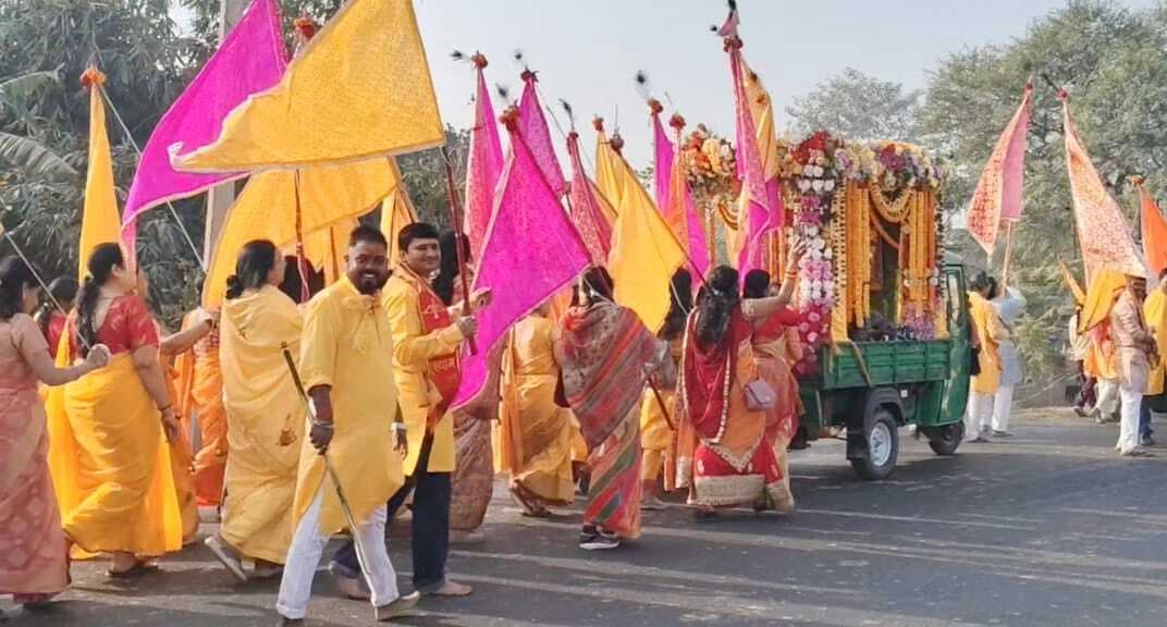 आस्था और अटूट विश्वास का प्रतीक : सूर्यगढ़ा से निकली खाटू श्याम की भव्य निशान यात्रा