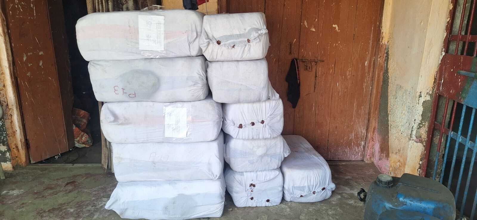 480 किलो गांजा बरामद, तस्कर फरार