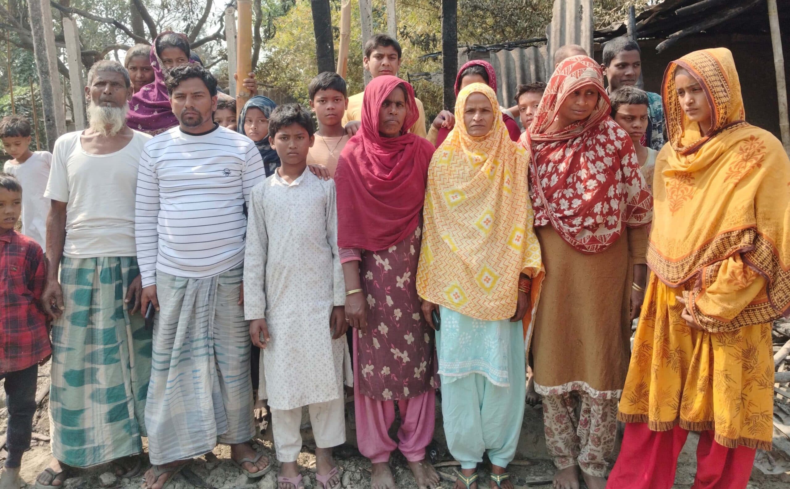 बोचगांव में आग लगने से चार घर जले, लाखों का नुकसान