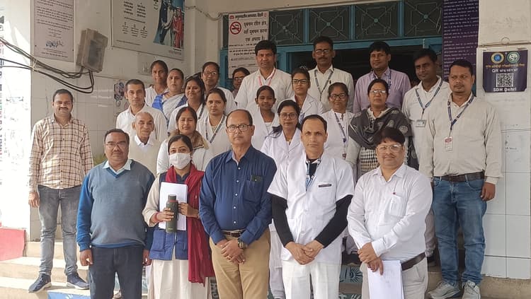 अनुमंडल अस्पताल में इनक्वास टीम का निरीक्षण, सात विभागों का किया असेसमेंट