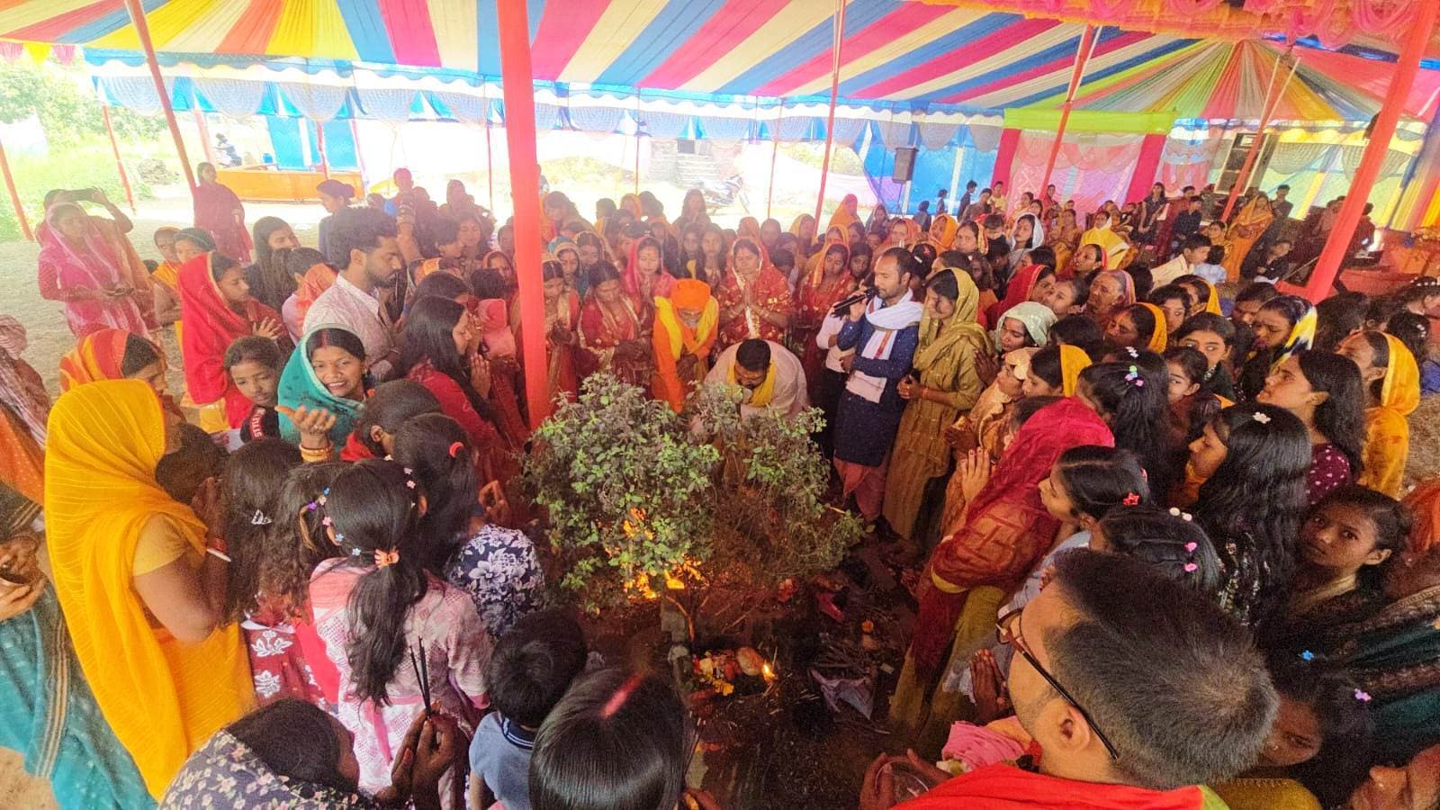 Bhagalpur news हवन-महाभंडारे के साथ रामकथा व भागवत कथा का समापन