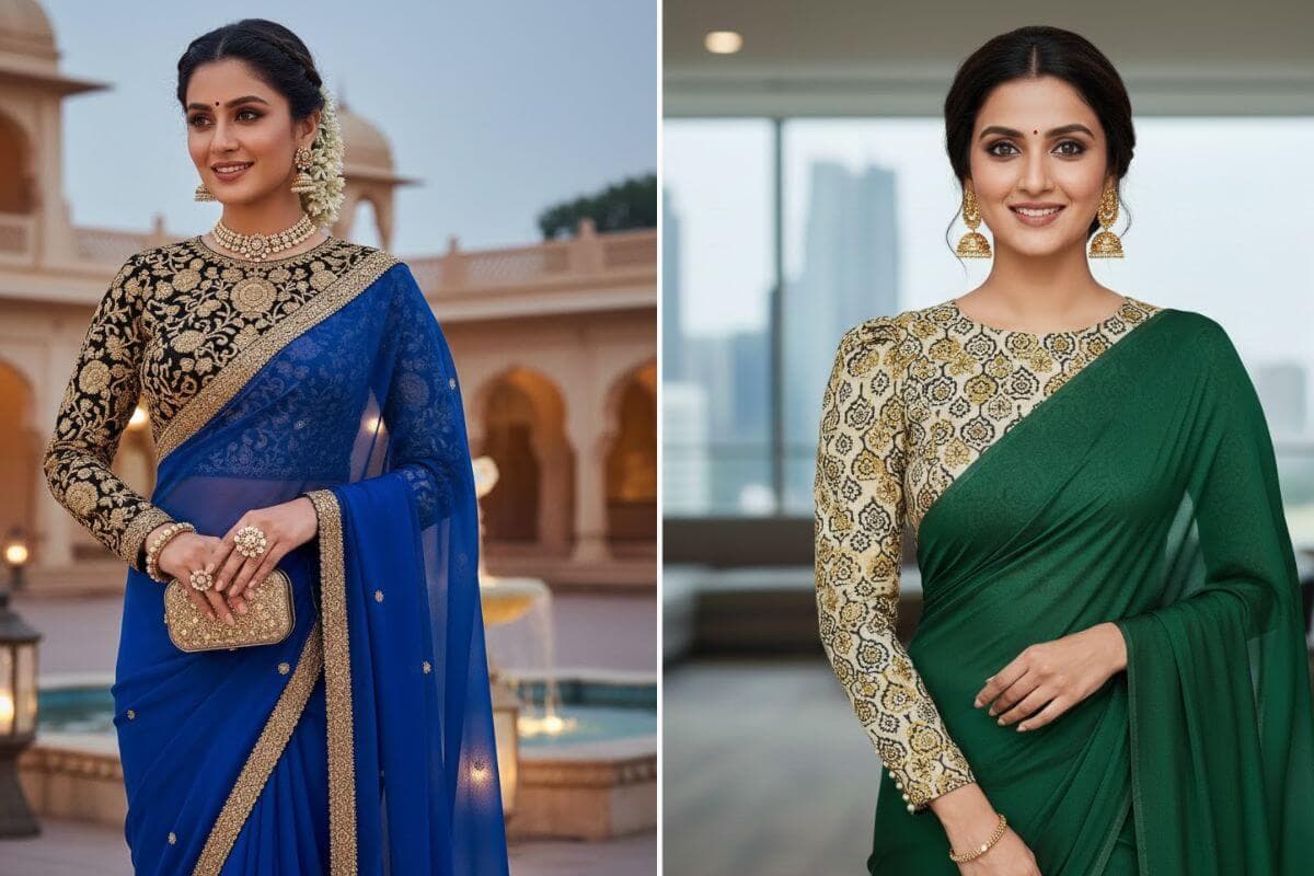 साड़ी लुक में दिखें स्टाइलिश, ट्राई करें ये फुल स्लीव ब्लाउज