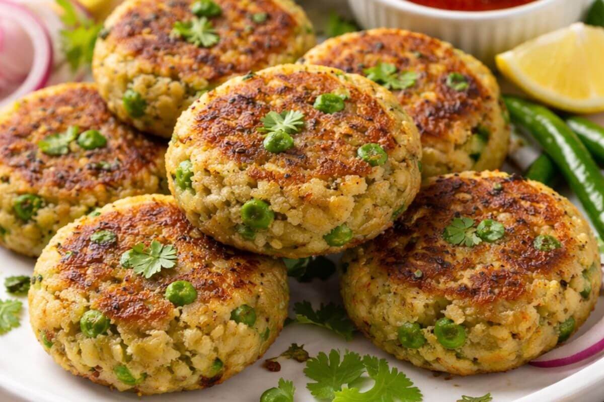 ठंड के मौसम में घर पर बनाएं गरमा गरम गोभी-मटर टिक्की